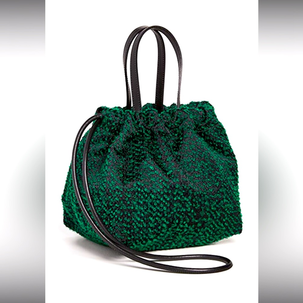 LastFrame | Bouclé Needle Punch Kinchaku Bag, Small